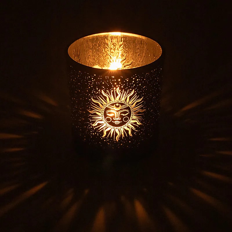 Moon & Sun tea light holder